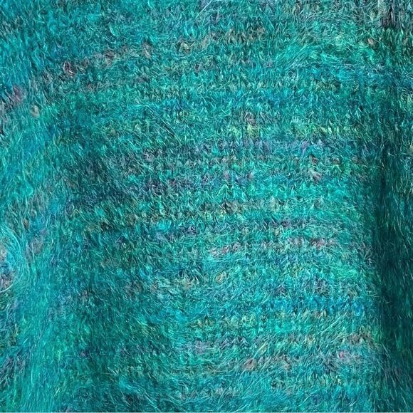 (SOLD) New Zealand Handknits Handmade Wool Mohair V-Neck Cardigan Sweater L - Picture 6 of 7